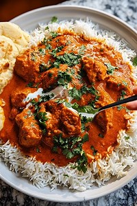 🍗 Slow-Cooker Indian Butter Chicken Bliss A rich, creamy, and aromatic slow-cooked Indian butter chicken made with tender chicken simmered in a buttery tomato-spice sauce. It’s a cozy, set-it-and-forget-it meal that’s perfect served over fluffy rice or warm naan. Ingredients 2 lb (about 900 g) boneless, skinless chicken (breasts or thighs) 1 large onion, finely chopped 4 cloves garlic, minced 1 tablespoon fresh ginger, grated 2 tablespoons butter 1 can (about 400 ml) tomato sauce or crushed tom
