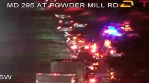 Accident on MD-295 bringing traffic to a standstill in the SB direction at Powder Mill Road. We are live with updated details on WBAL-TV11. | WBAL-TV 11 Baltimore