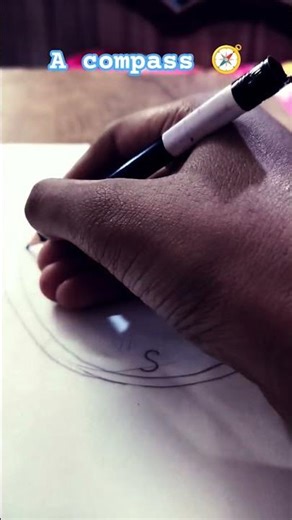how to draw a compass 🧭.