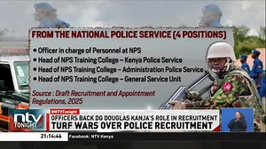 20K views · 587 reactions | Turf Wars Over Police Recruitment: Police officers have defended Police IG’s role in police recruitment. This follows the release of a new draft that strips him of key powers. The draft comes after years of corruption allegations during recruitment. #NTVTonight | NTV Kenya | Facebook
