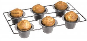 Fox Run Non-Stick Popover Pan, 6 Cup Popover and Yorkshire Pudding Pan, Carbon Steel