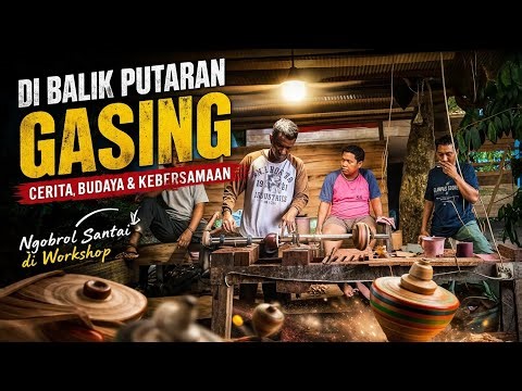 Proses pembuatan Gasing Standar Erau, dari sini etam putar gasing menuju Nusantara 