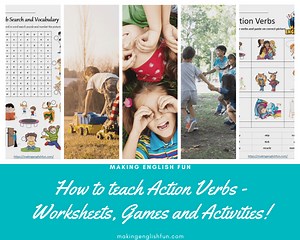 How to Teach Action Verbs, Worksheets,  games and Activities?Making English Fun