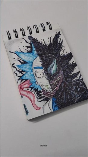Drawing Venom Rick Sanchez | Rick and Morty Fan Art 🎨 #shorts