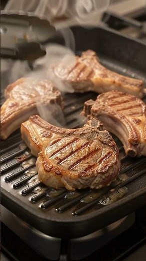 Grilled Lamb Chops... The Easiest Healthy Recipe You'll Make Today 🔥🍖 #grilling #healthyfood #shorts