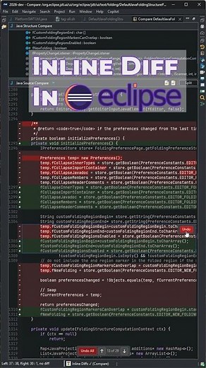 Inline Diff in Eclipse with MyEclipse 2026 #eclipse #java