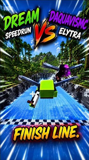 🏆 Dream vs DaquavisMC — Elytra Speedrun Battle! 🔥 #helo #dream #daquavismc