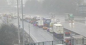 Lane closures on the M1 after crash