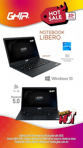 🔥 Notebook GHIA Libero LXH14CPP en tan solo $3,970.00 ¡Con envío Gratis! #PonteHot en nuestra Tienda Oficial --> https://bit.ly/Ghia-Laptop-LXH14CPP #HotSale2023 #GHIA #Tecnologia | GHIA