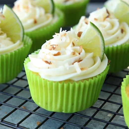 64K views · 211 reactions | These COCONUT LIME CUPCAKES are the perfect mix of tropical and citrus flavors, with a lime and coconut cupcake base, coconut cream cheese frosting, and toasted coconut on top! RECIPE: https://www.dessertnowdinnerlater.com/coconut-lime-cupcakes/ | Dessert Now, Dinner Later | Facebook