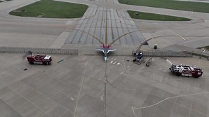 Maj. Bryce Turner (416th Flight Test Squadron) became the first Air Force Pilot To Fly The T-7A , as it received a water salute at the Boeing aircraft delivery center, St. Louis, Missouri on 28 June. The T-7A Red Hawk is an all-new advanced pilot training system designed for the U.S. Air Force that will train the next generation of fighter and bomber pilots. #aircraft #training | FL360aero