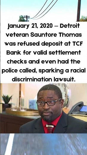 Detroit Man Sues TCF Bank After Being Denied Deposit & Police Called #shorts