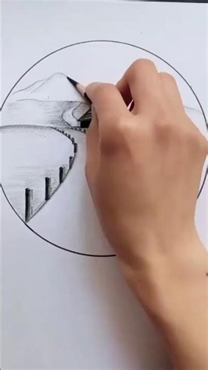 Black & White Art 🖤🤍 | Pencil Art 3D | Pink Blossoms_Arts and Crafts #shorts #art #trending #new