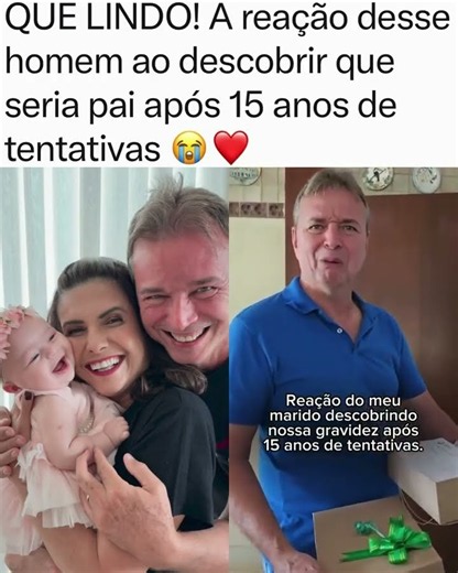 SO BEAUTIFUL! This man's reaction to finding out he's going to be a father after 15 years of trying