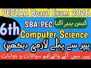 Class 6 Computer Science SBA Final Term Paper 2026 | Important Questions, MCQs & Short Questions