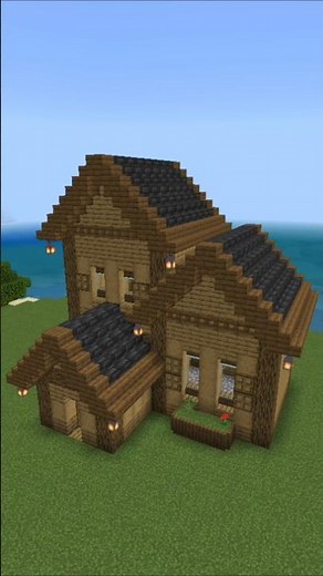 Beautiful Survival House In Minecraft Tutorial Timelapse #minecraft #shorts #asmr