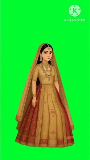 Non copy right cartoon Bride/ Dulhan animation#greenscreen #noncopyright #free #foryou #fypシ゚viral