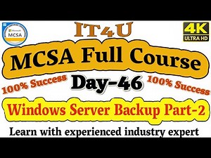 MCSA Full Course Day 46: Windows Server Backup Part- 2 Full Practical Guide Step-by-Step #mcsa