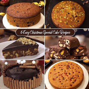 53K views · 898 reactions | 6 Christmas Special Cake Recipes | Easy...