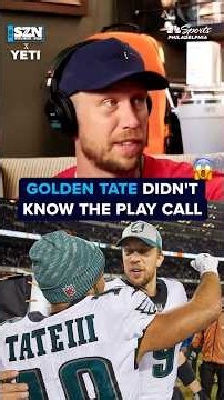 Nick Foles says Golden Tate didn't know the play call on this Eagles game-winning playoff touchdown