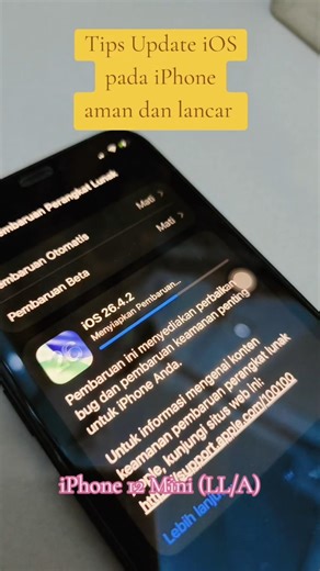 tips Update iPhone tanpa takut hp panas / gagal update iOS #fyp #iphone #ios26 #apple #iphone12mini