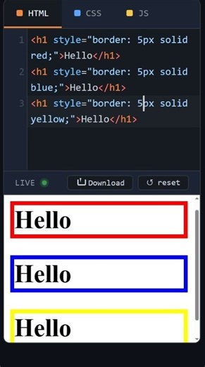 CSS Border Sides Style #coding #codinglife #html #css