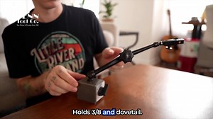 The Noga magnetic base is useful as a stand which holds the dial...