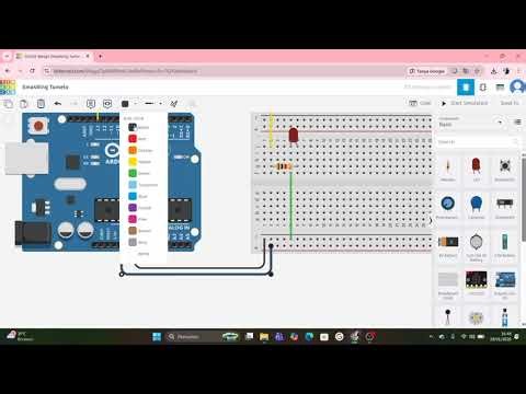 Tutorial Pemrograman Arduino LED Blink menggunakan simulator Tinkercad