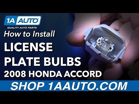 How to Replace License Plate Light Bulbs 08-12 Honda Accord