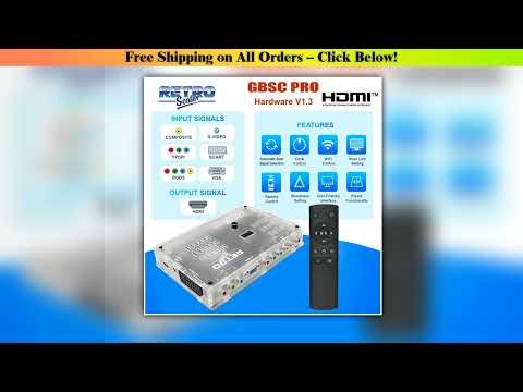 RetroScaler GBSC Pro GBS Control Scart RGBS YPbPr VGA Composite(AV) SV to HDMI Video Auido