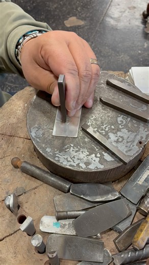 Don’t be scared when you walk in and hear the hits, it’s a full on working shop 🪶 #chiefstrading #chiefstradingpost #nativeamericanjewelry #silversmith #cherokeeindian #handstampedjewelry | Chiefs Trading Post