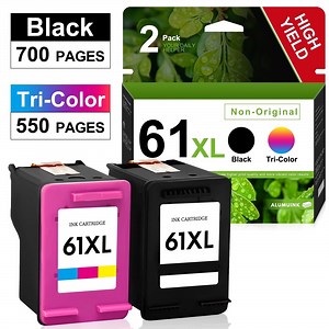 61XL Ink Cartridges Compatible for HP 61 Ink Cartridge Combo Pack for Printer Ink HP 61 for Envy 4500 4502 5530 DeskJet 1000 1010 2050 2500 Officejet 4630 4635 Printer (Black, Tri-Color)