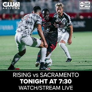 1.7K views · 11 reactions | Phoenix Rising back on the road tonight! ⚽️聾 Watch Phoenix Rising vs. Sacramento Republic LIVE at 7:30 on CW61 Arizona, over-the-air on Cox Channel 1006, or STREAM it on the ABC15 App! | ABC15 Arizona | Facebook