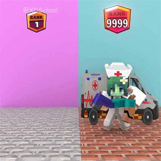 Mikey, Zombie Girl, and Herobrine at Ranks 1 and 9999!