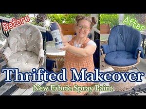 Thrifted *MAKEOVER* #1 | Outdoor Chair Cushions | Rust-Oleum Outdoor Fabric Spray Paint Review!