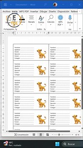 1.2M views · 18K reactions | Descubre cómo diseñar e imprimir pegatinas personalizadas con identificación de nombres usando Microsoft Word. Un truco práctico para trabajos escolares, eventos o tu negocio, sin necesidad de programas complicados. #Word #Pegatinas #TrucosWord #Ofimática #MicrosoftWord #TipsProductivos #DiseñoFácil | Etecnology | Facebook