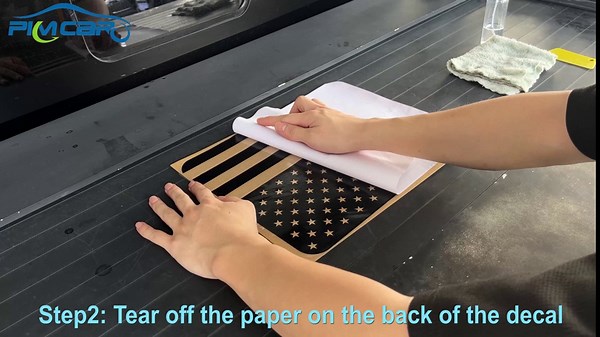 PIMCAR Rear Middle Window American Flag Decal for Ford F150 F250 F350 2015-2022 2023 2024 Car Decal Back Center Sliding Window Glass USA Flag Stickers Exterior Accessories(Matte Black)