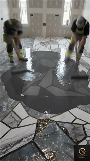 Garage Floor Glow Up with Epoxy! 🔥 Satisfying Transformation