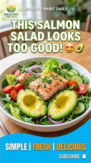 Easy Healthy Salmon Salad Recipe for Weight Loss & Energy#recipe