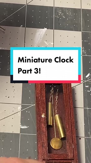 Building a mini Grandfather Clock Part 3! #tiny #mini #tinytok #minitok #fyp #foryou #foryoupage #keepingbusy #toy #creative