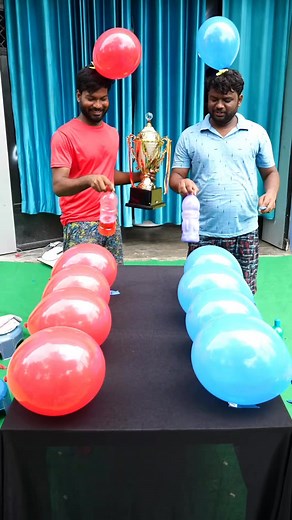 3.3K views | Flip The Bottle bro vs bro popping Pop balloon Challenge part 13 #reels #game #challenge | Vk challange Vlog | Facebook