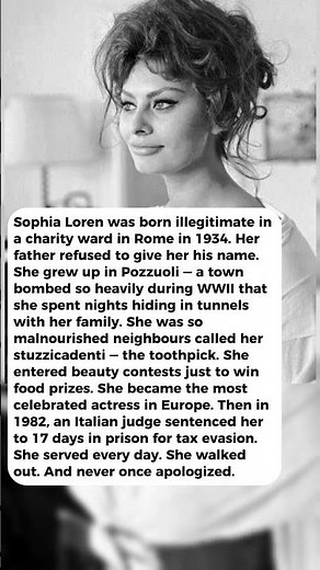 She Was Born Illegitimate In Wartime Italy. A Judge Sent Her To Prison. Hollywood Gave Her The Oscar