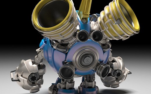 3Dmax建模教程：机器人模型制作