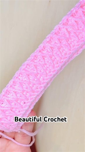 Textured Crochet Cable Stitch Pattern – Soft Pink Handmade Swatch #crochet