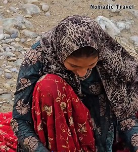 a donkey house on rainy days single nomadic girls cleaning yard River Khersan | Nomadic Travel