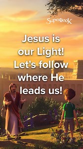 20K views · 1.7K reactions | Let’s follow Jesus and walk in His footsteps!  Remember that with Him as our guide, we will always be on the right path.  . . . . . SUPERBOOK Bringing Bible Stories and Jesus' love to kids everywhere Series + App + Academy + Outreach | Superbook | Facebook