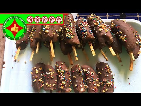 Como hacer chocobananos salvadoreños