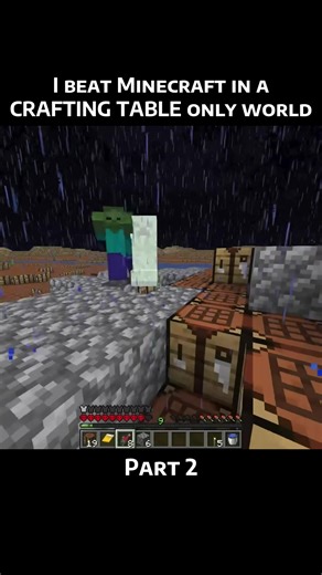 I Beat Minecraft in a Crafting Table Only World - Part 2
