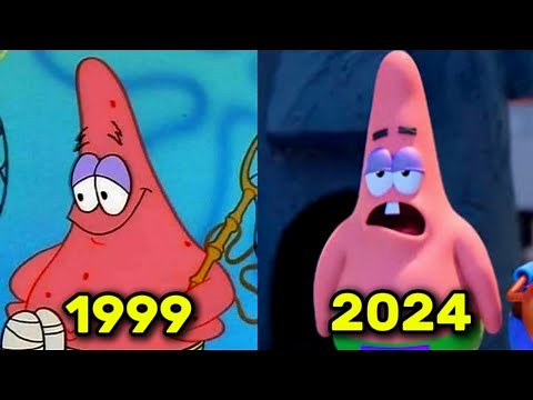 Evolution of Patrick Star In SpongeBob Movies & TV (1999 - 2024)
