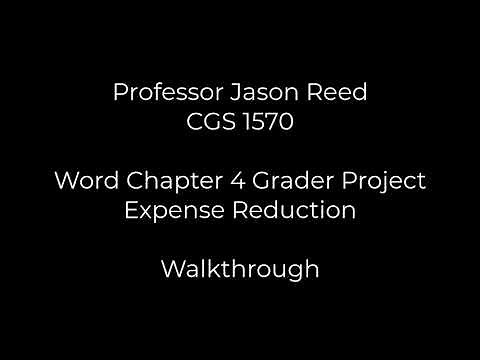 Word 365 Chapter 4 Grader Project